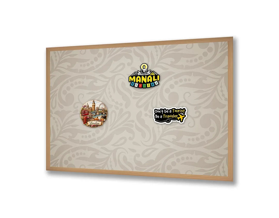 Metall Magnetboard mit hochwertigem Licht damast Muster Design