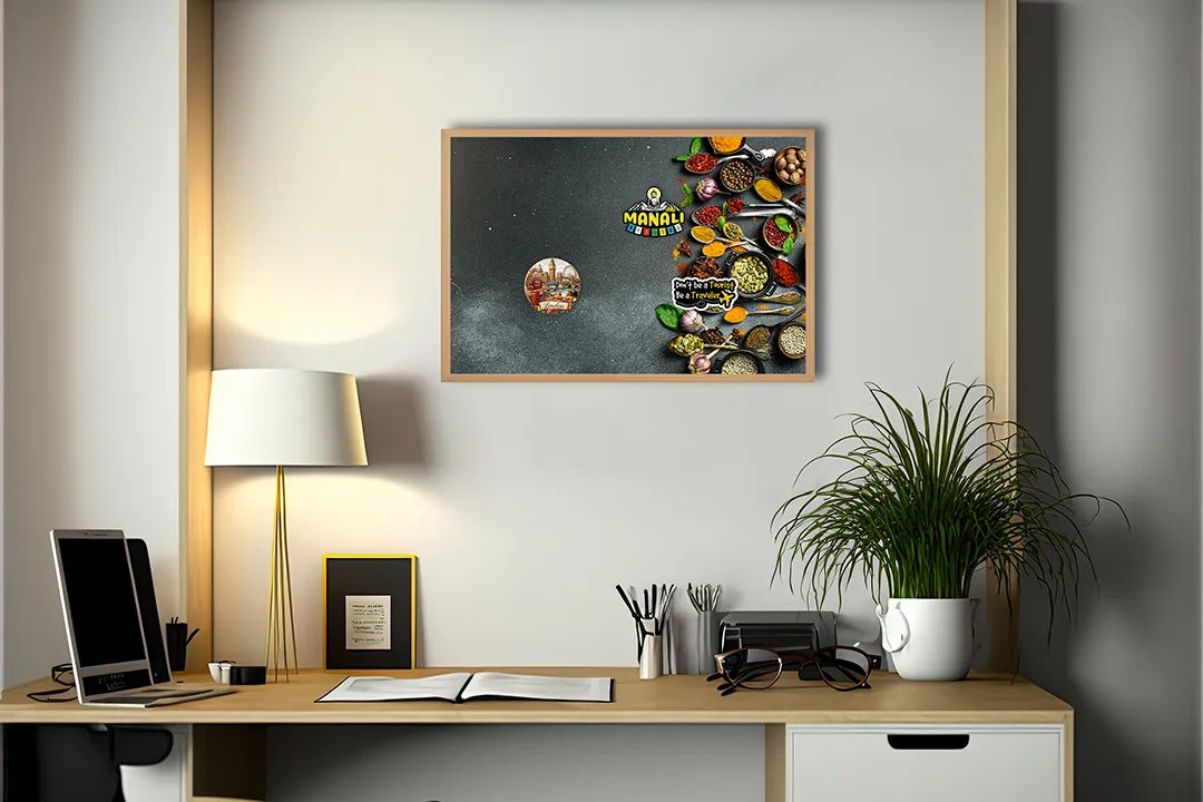 Metall Magnetboard mit hochwertigem Gewürze dunkle Hintergrund Design