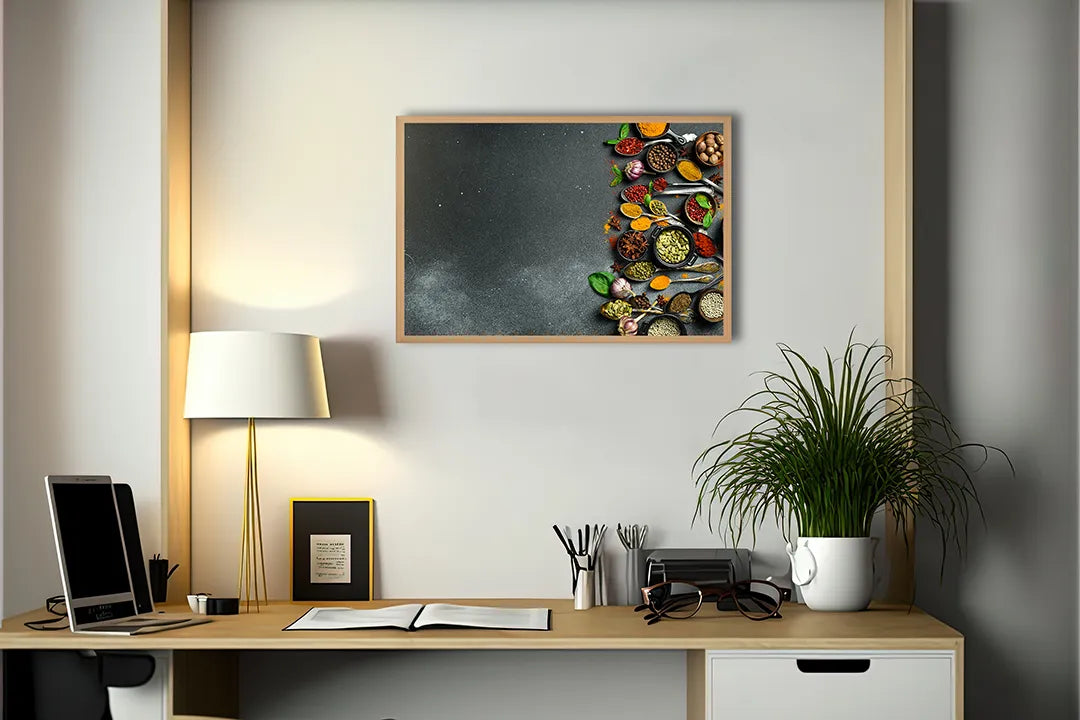 Metall Magnetboard mit hochwertigem Gewürze dunkle Hintergrund Design