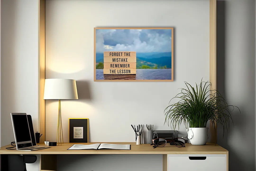 Metall Magnetboard mit hochwertigem Forget mistake remember lesson Design
