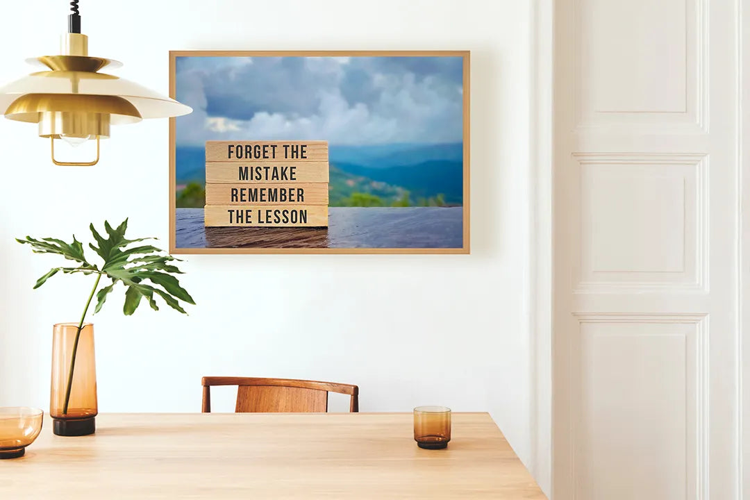 Metall Magnetboard mit hochwertigem Forget mistake remember lesson Design