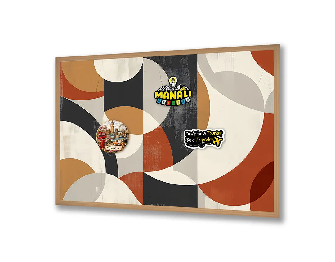 Metall Magnetboard mit hochwertigem Retro geometrische vormen Design
