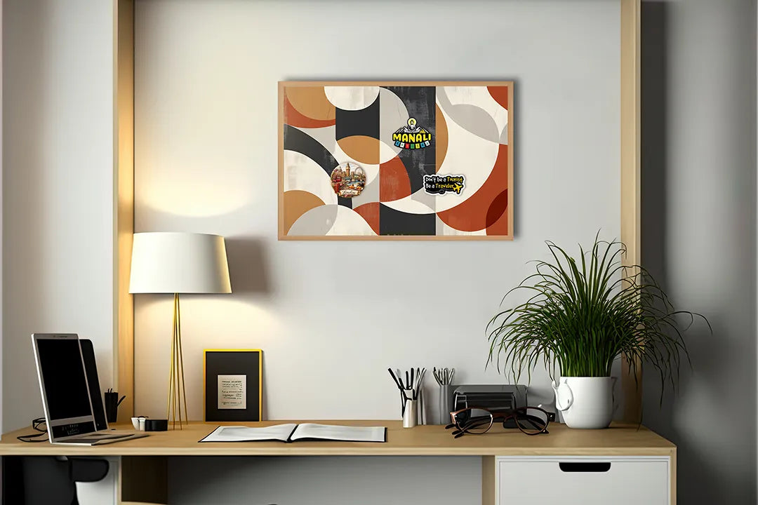 Metall Magnetboard mit hochwertigem Retro geometrische vormen Design