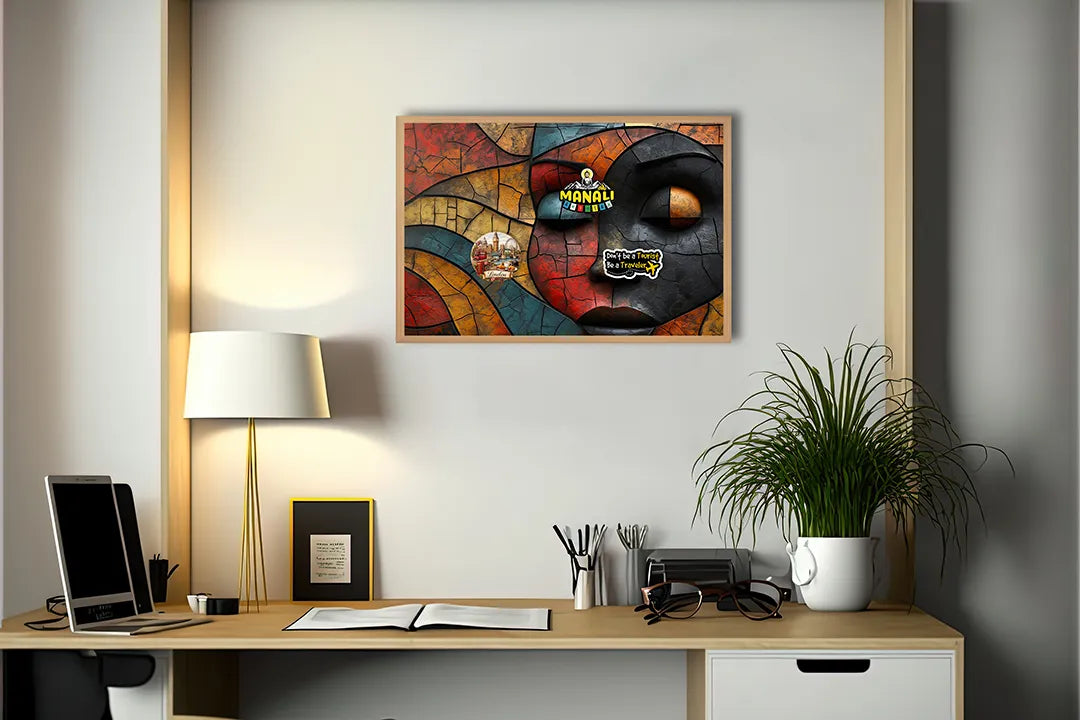 Metall Magnetboard mit hochwertigem Gesicht bunt houtsnijwerk Design