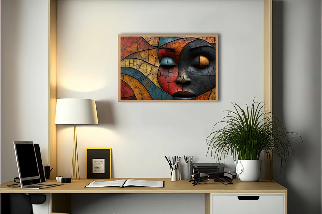 Metall Magnetboard mit hochwertigem Gesicht bunt houtsnijwerk Design