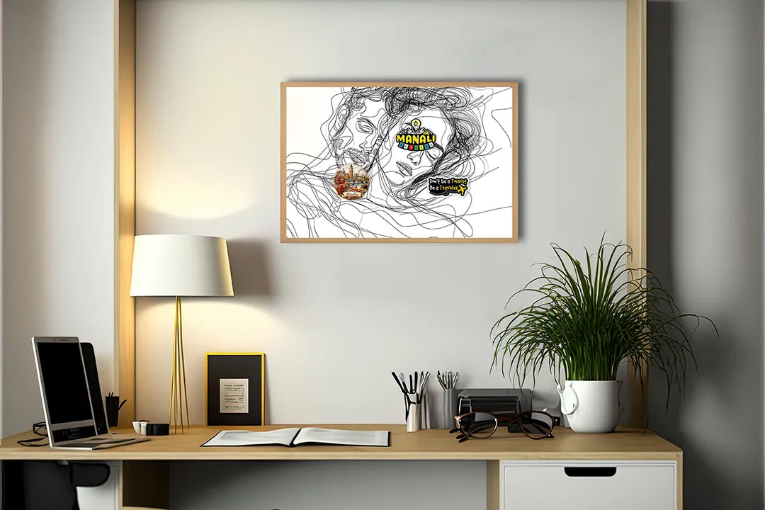 Metall Magnetboard mit hochwertigem Linienzeichnung koppel Design