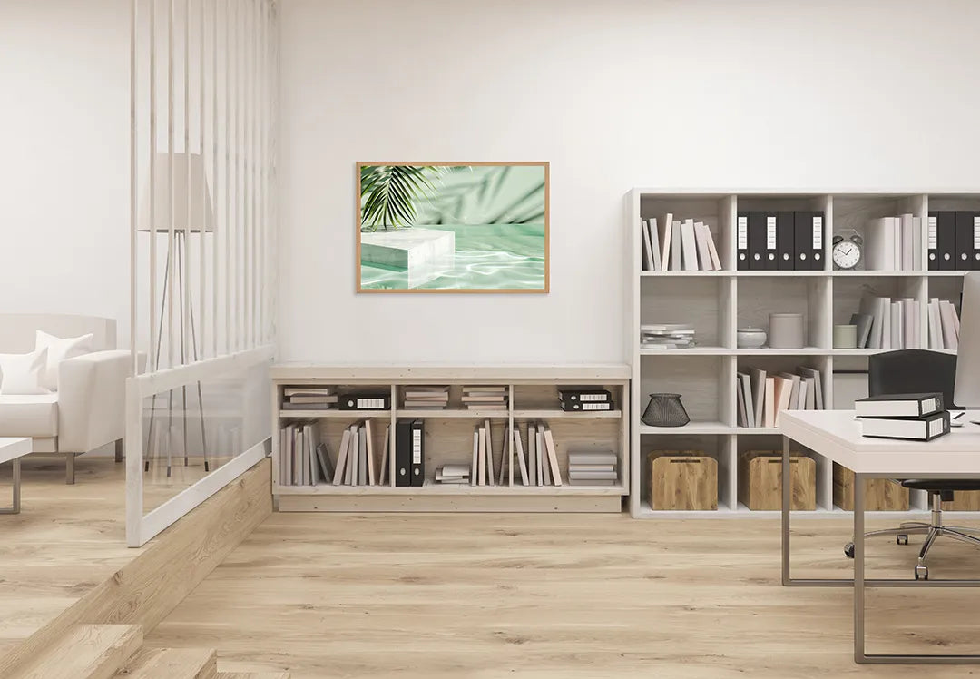 Metall Magnetboard mit hochwertigem Grün podium Blätter schaduw Design