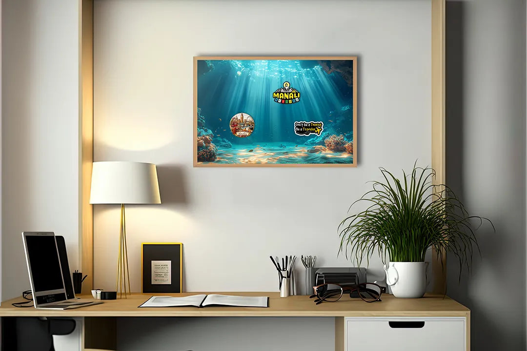 Metall Magnetboard mit hochwertigem Unterwasser Sonnenstrahlen bodem Design