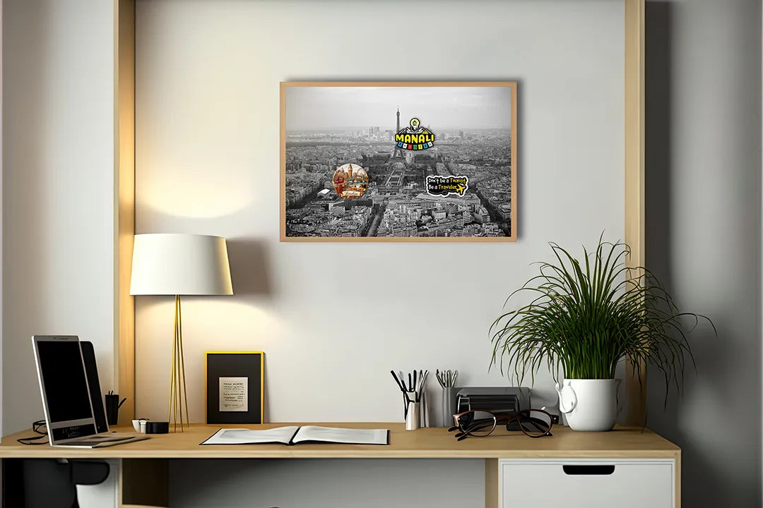 Metall Magnetboard mit hochwertigem Parijs Eiffeltoren Design