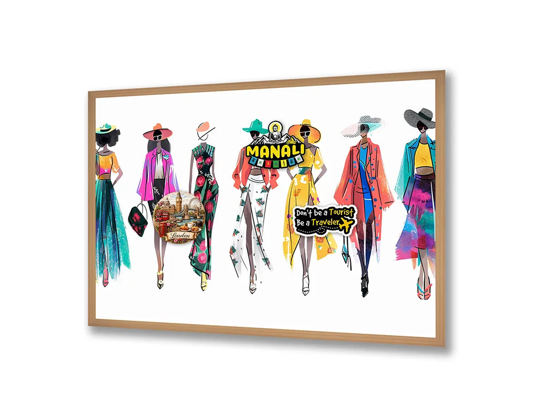 Metall Magnetboard mit hochwertigem Mode Illustration vrouwen Design