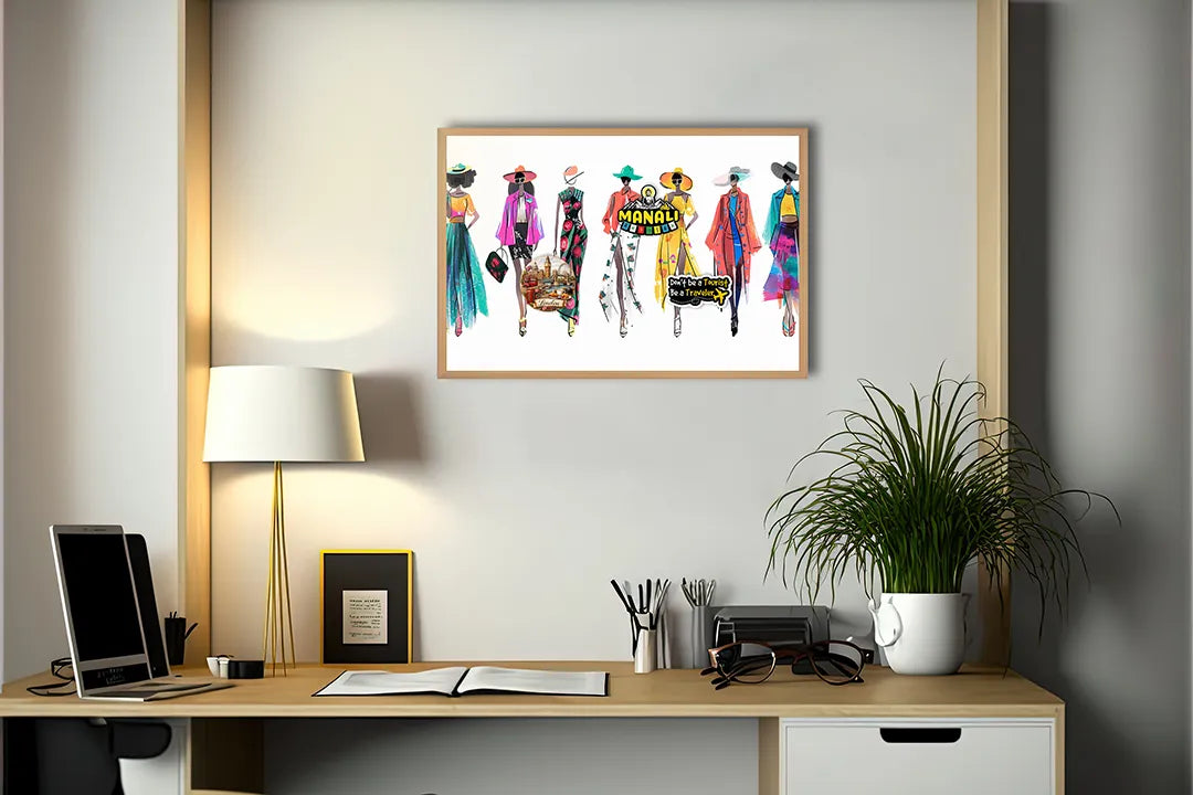 Metall Magnetboard mit hochwertigem Mode Illustration vrouwen Design