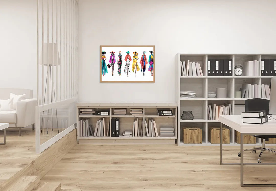 Metall Magnetboard mit hochwertigem Mode Illustration vrouwen Design