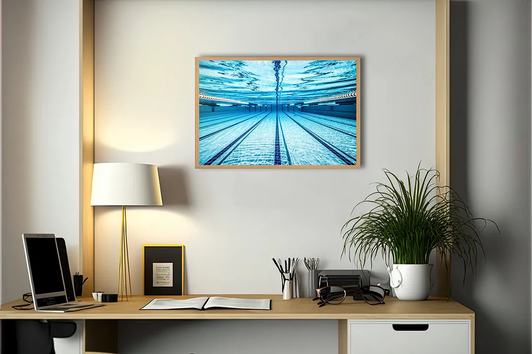 Metall Magnetboard mit hochwertigem Zwembad Waterlijnen Design