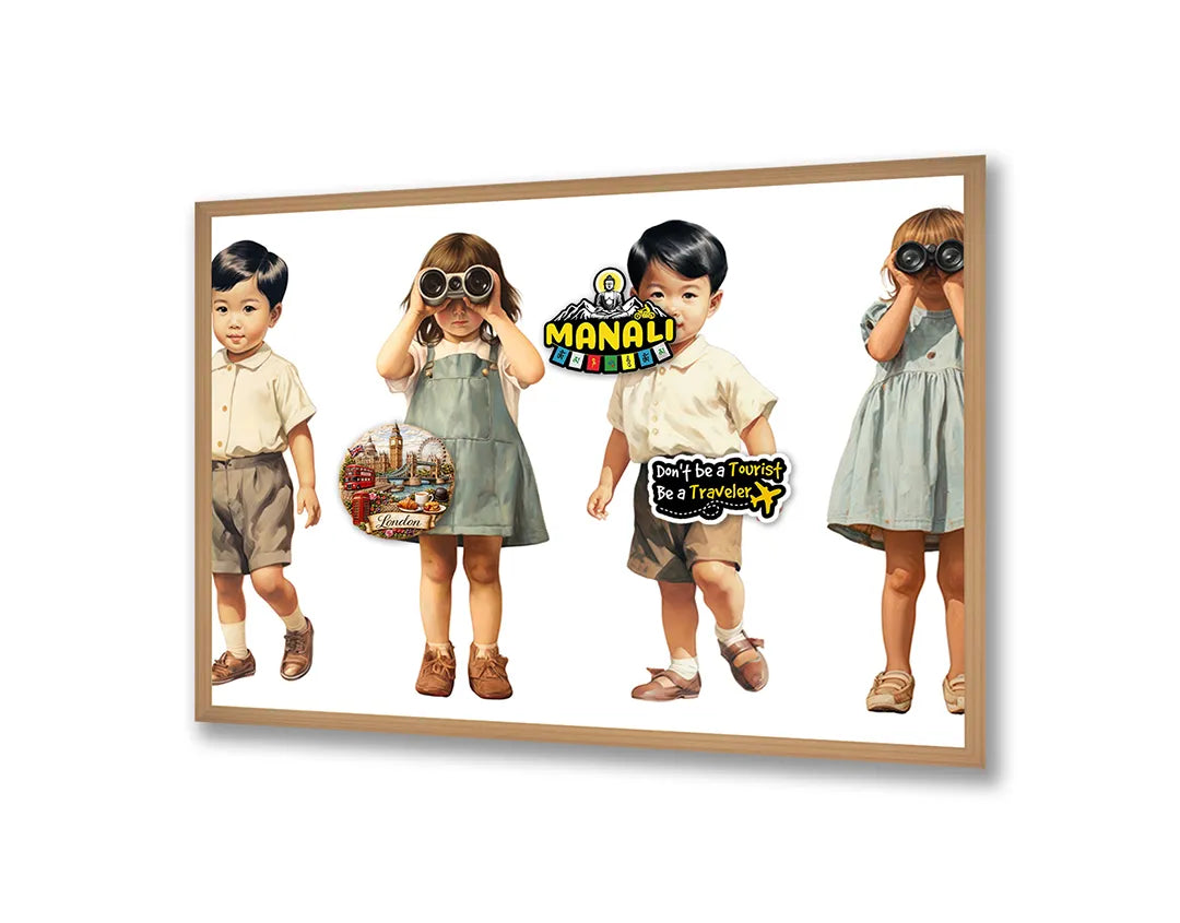 Metall Magnetboard mit hochwertigem Vintage spelende kinderen Design