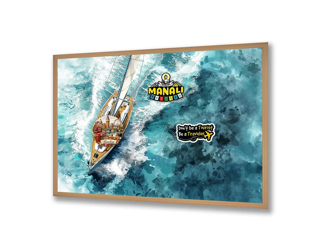 Metall Magnetboard mit hochwertigem Bootje von bovenaf Ozean Design