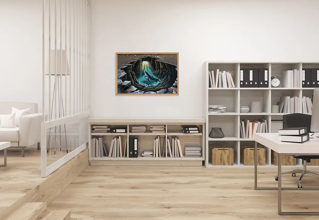 Metall Magnetboard mit hochwertigem Duikboot Unterwasser grot Design