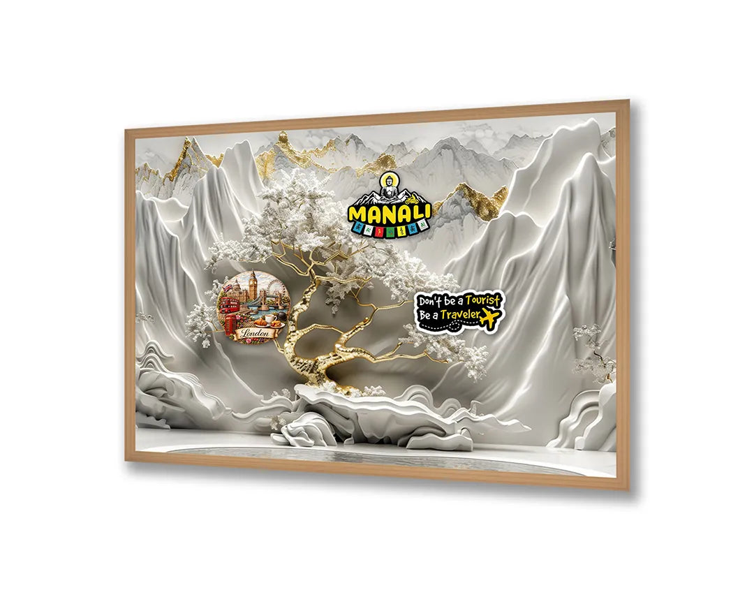 Metall Magnetboard mit hochwertigem Weiße Relief Blumen Design
