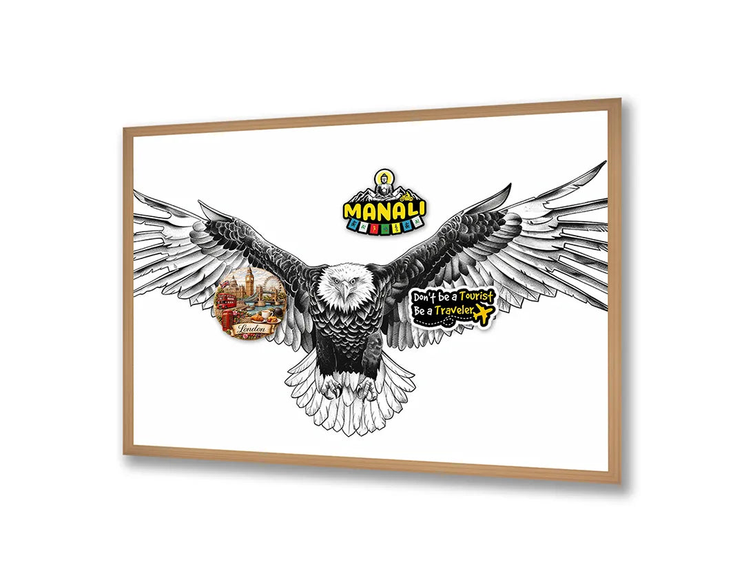 Metall Magnetboard mit hochwertigem Arend vogel schwarz weiß Design