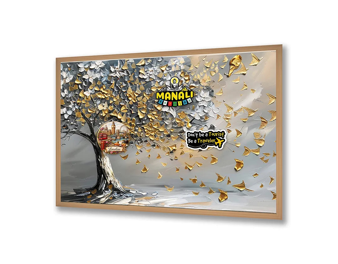 Metall Magnetboard mit hochwertigem Goldene boom graue Hintergrund Design
