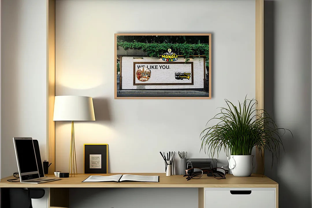 Metall Magnetboard mit hochwertigem We Like You Too Muurtekst Design