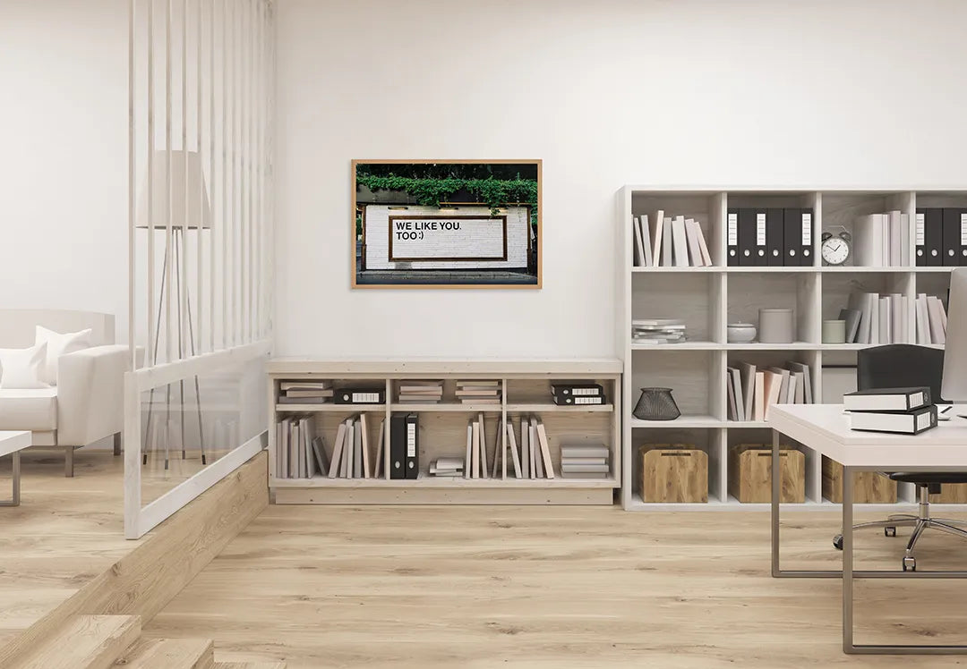 Metall Magnetboard mit hochwertigem We Like You Too Muurtekst Design