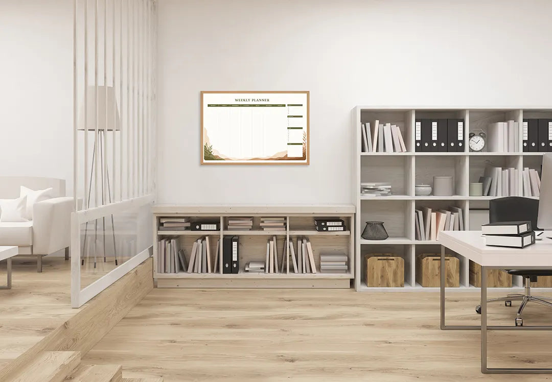 Metall Magnetboard mit hochwertigem Aardetinten Monatsplaner Design