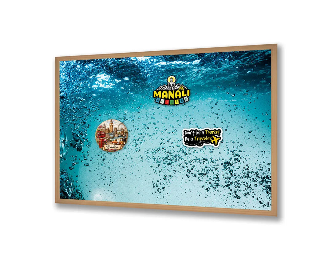 Metall Magnetboard mit hochwertigem Unterwasser Bubbels Design