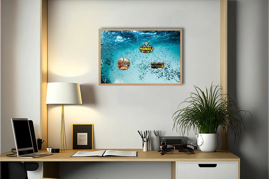 Metall Magnetboard mit hochwertigem Unterwasser Bubbels Design