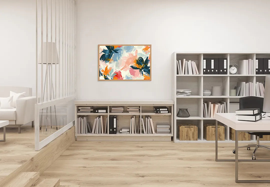 Metall Magnetboard mit hochwertigem Abstrakte Farbe rot grün Design