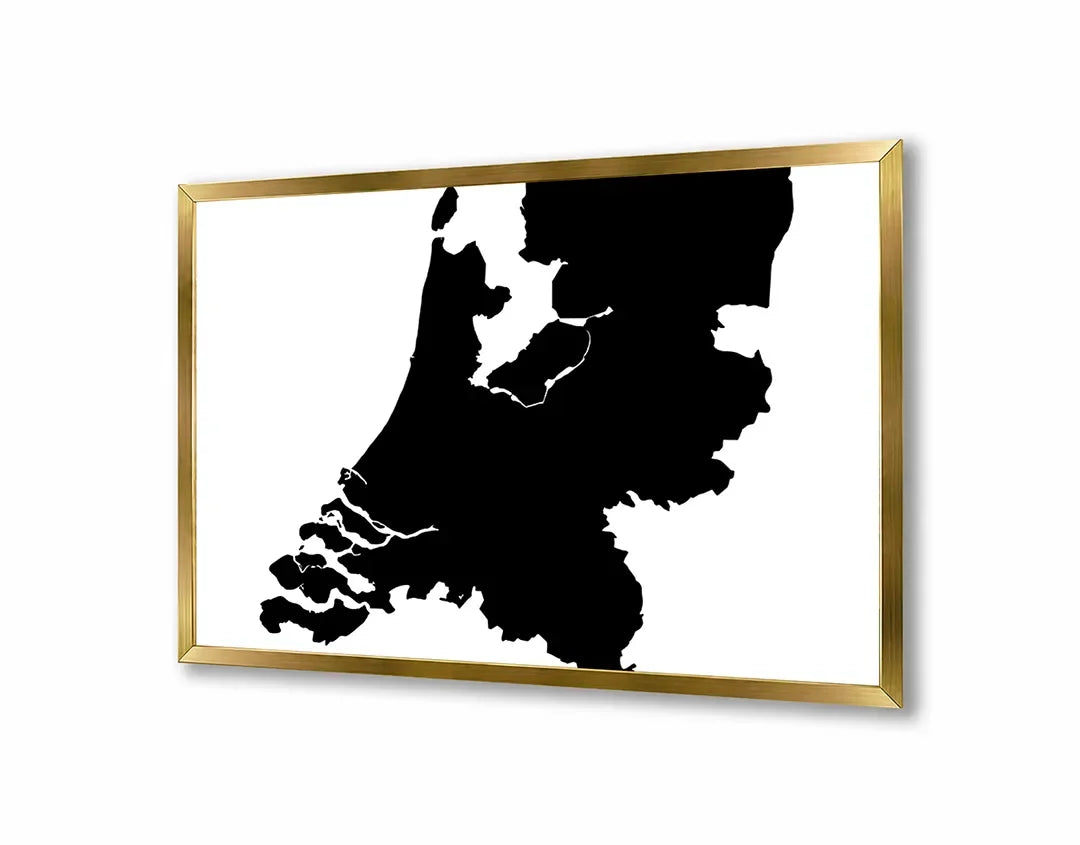 Metall Magnetboard mit hochwertigem Niederlande Landkarte Silhouette Design