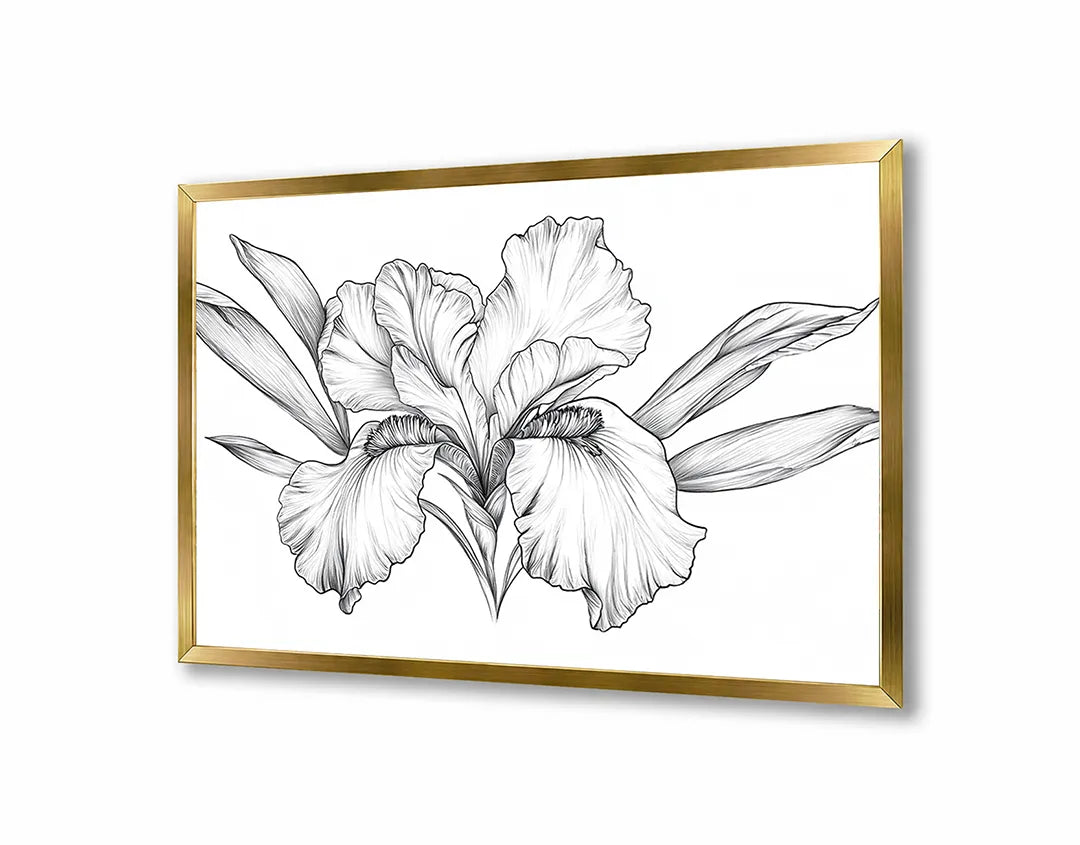 Metall Magnetboard mit hochwertigem Schwarz weiß bloemtekening Design