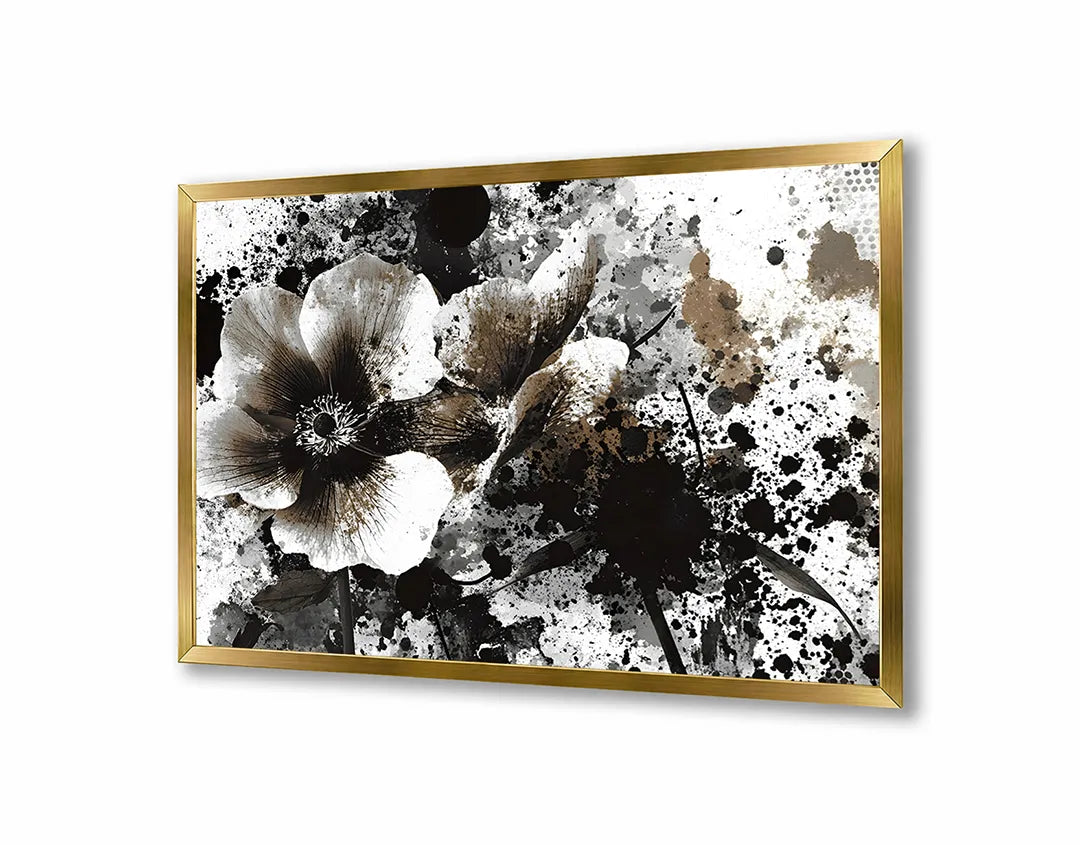 Metall Magnetboard mit hochwertigem Schwarze Tinte Blume Spritzer Design