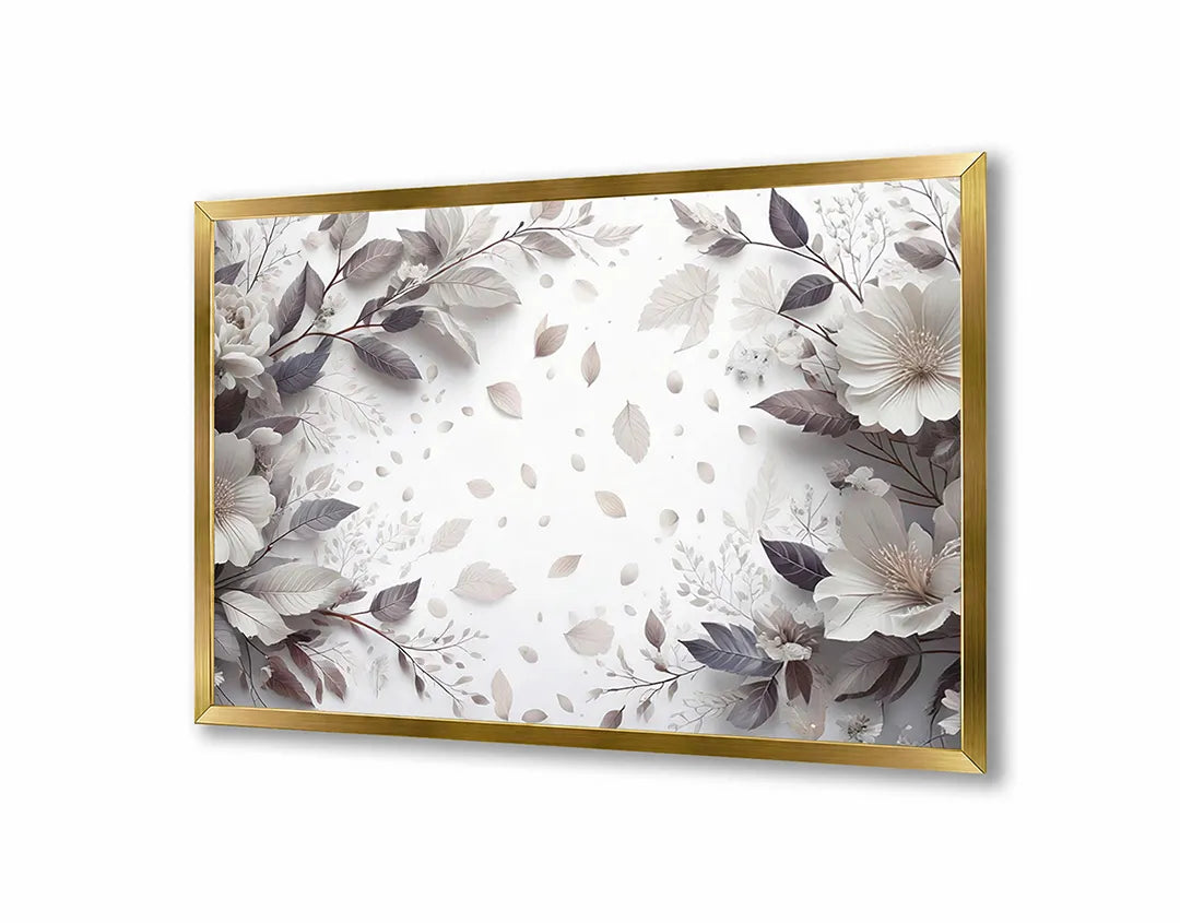 Metall Magnetboard mit hochwertigem Weiße Blumen weiche Hintergrund Design
