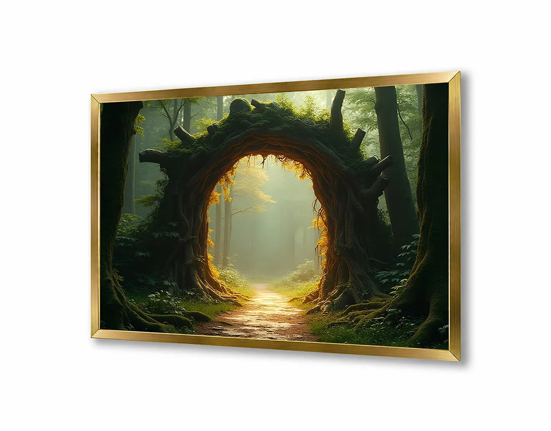 Metall Magnetboard mit hochwertigem Magische Tor in Wald Design
