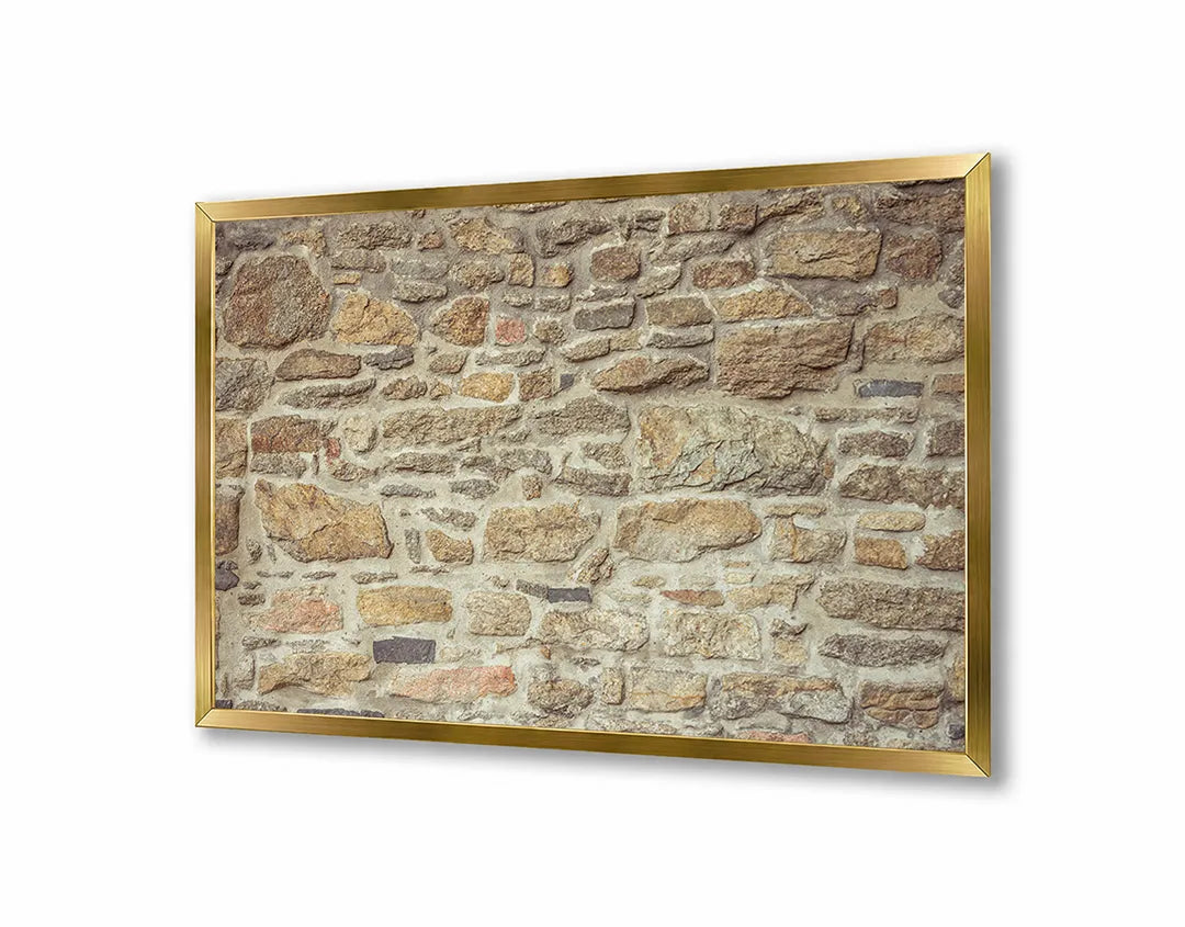 Metall Magnetboard mit hochwertigem Authentieke Steine Wand Design