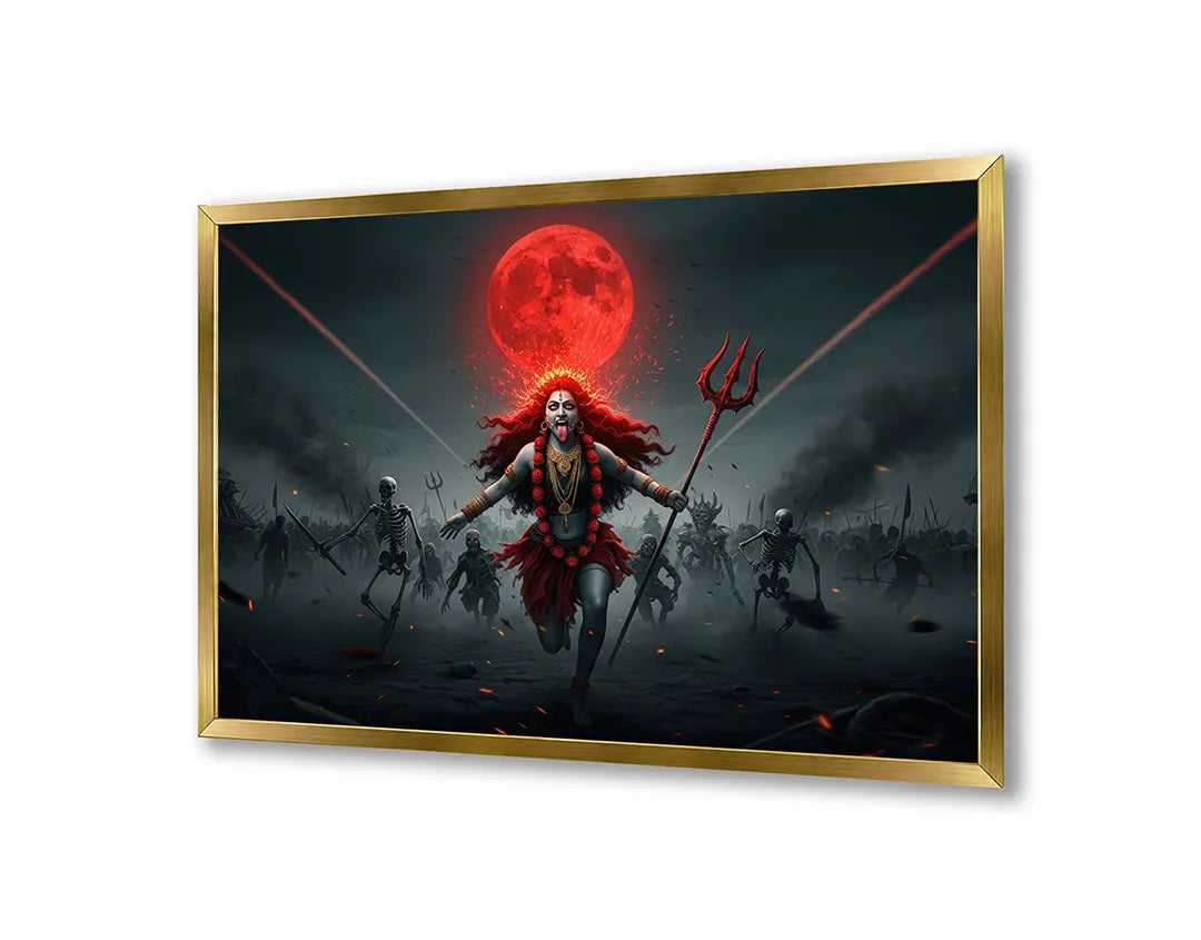 Metall Magnetboard mit hochwertigem Rote Mond Dämon Fantasy Design