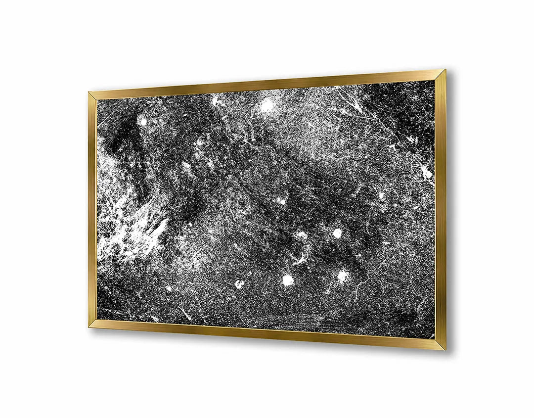 Metall Magnetboard mit hochwertigem Galaxie schwarz weiß Design