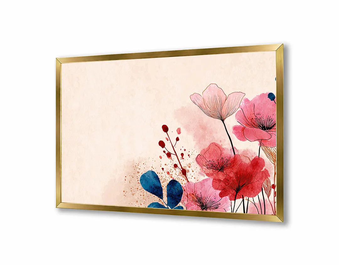 Metall Magnetboard mit hochwertigem Rote Mohnblumen weiche Hintergrund Design