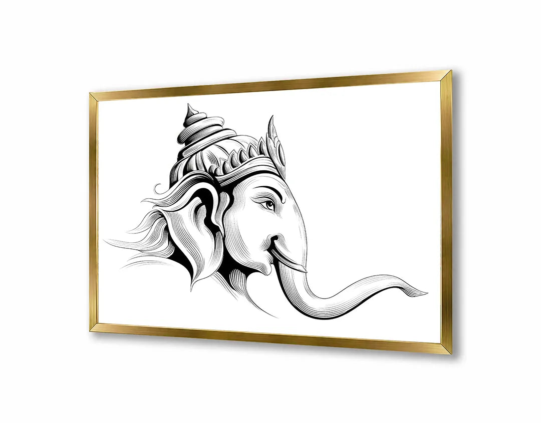 Metall Magnetboard mit hochwertigem Elefant mit Mandala Muster Design