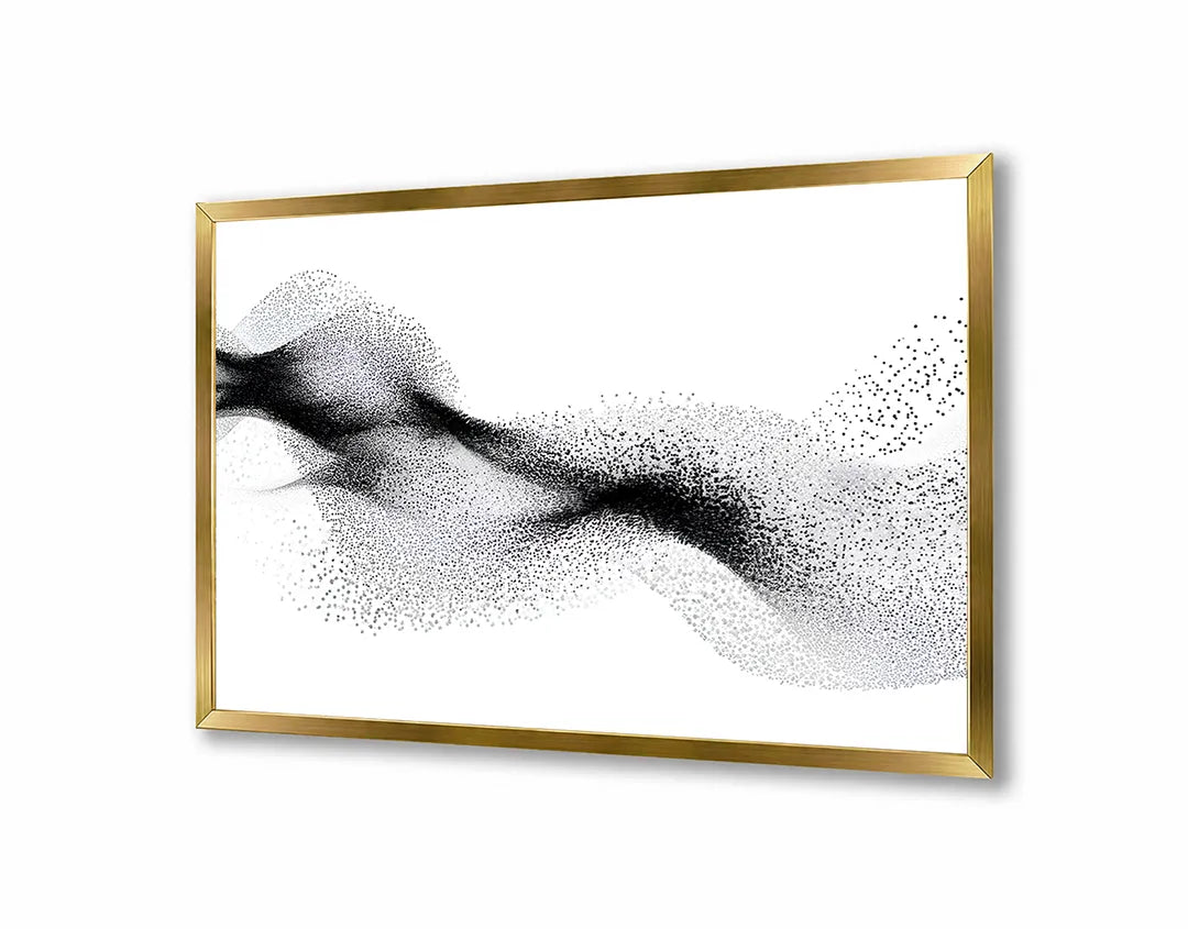 Metall Magnetboard mit hochwertigem Schwarze wellige Partikel weiß Design