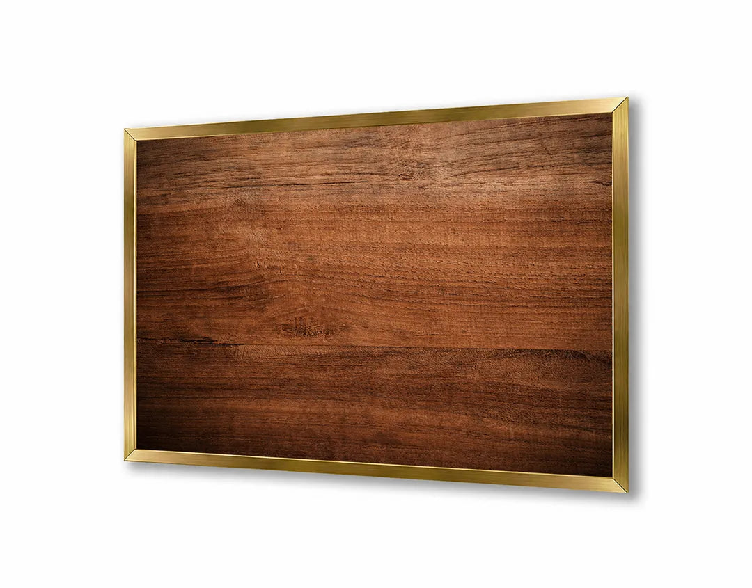 Metall Magnetboard mit hochwertigem Horizontaal Bruin Holz Design