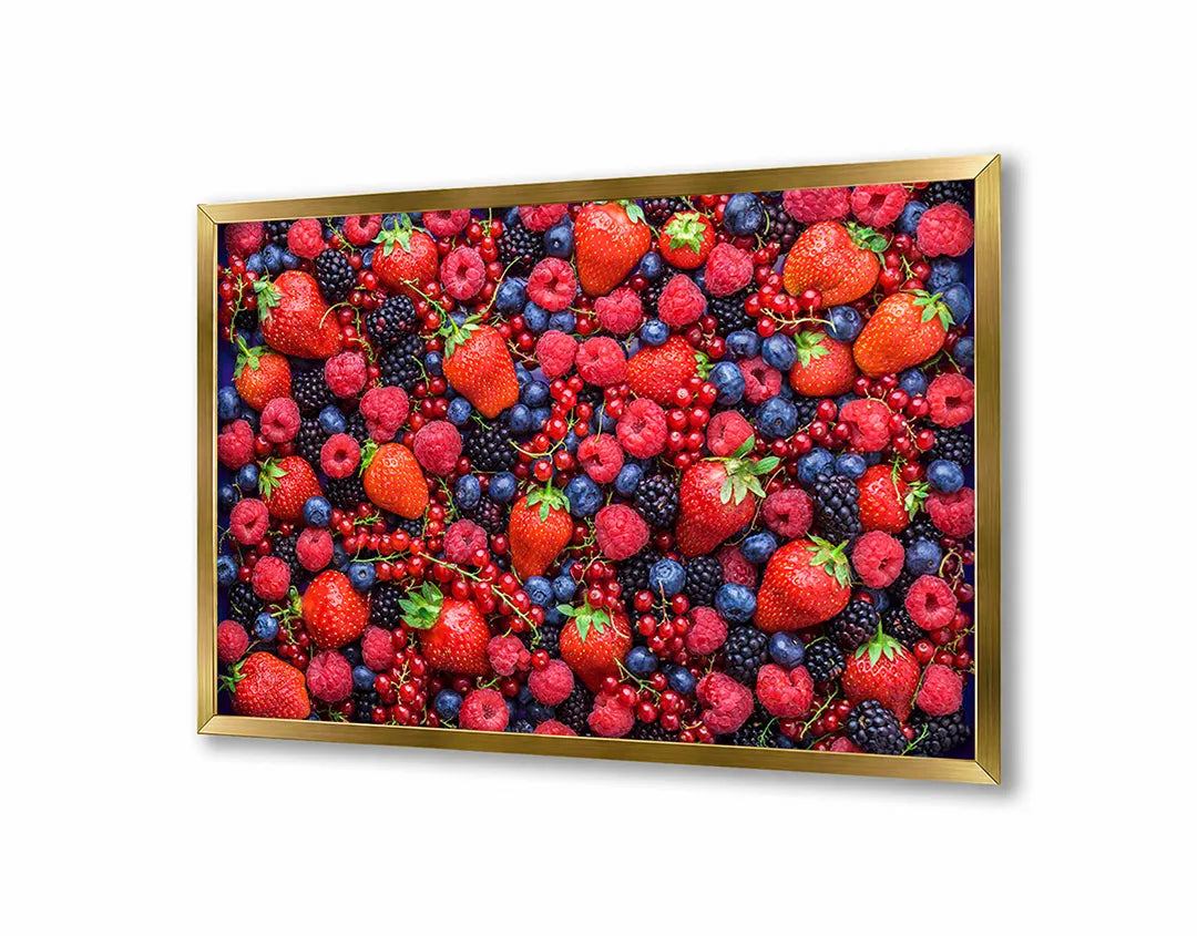 Metall Magnetboard mit hochwertigem Mix Von Rote Bosvruchten Und Bessen Design