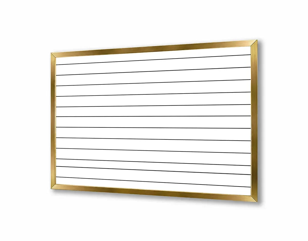 Metall Magnetboard mit hochwertigem Liniert Papier Raster horizontaal Design