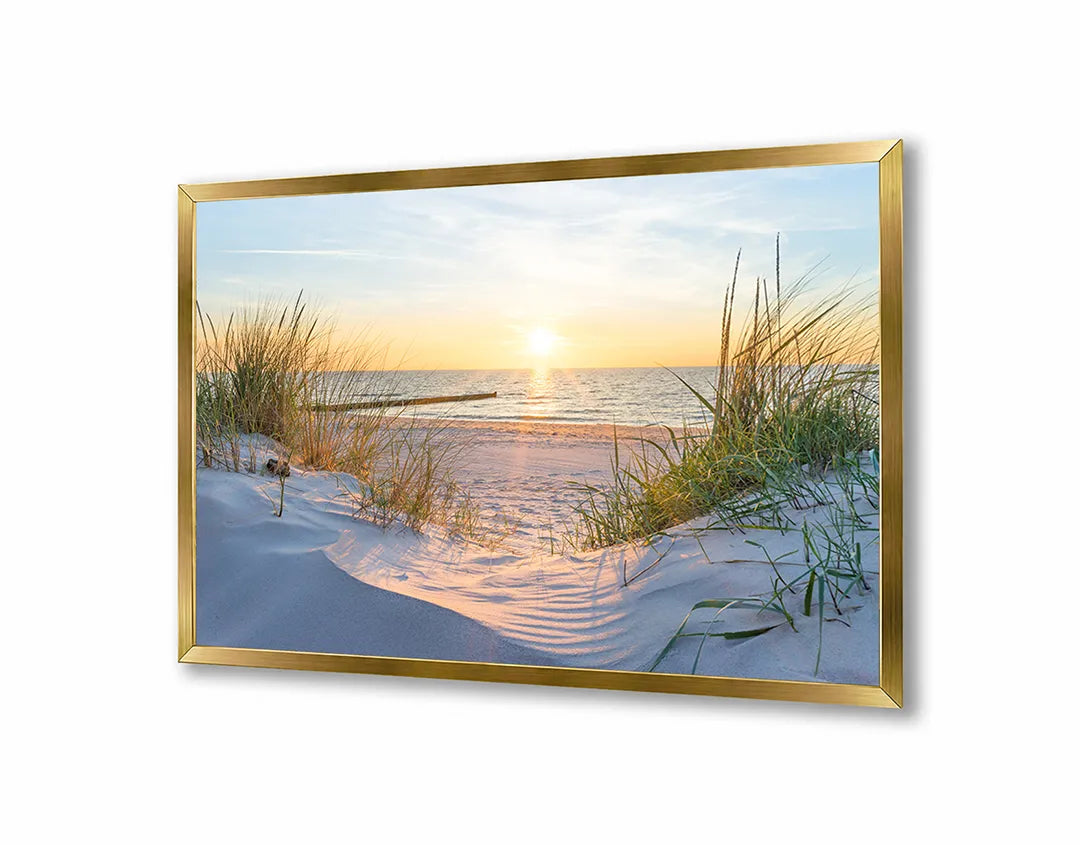 Metall Magnetboard mit hochwertigem Sonnenuntergang Über Das Strand Design