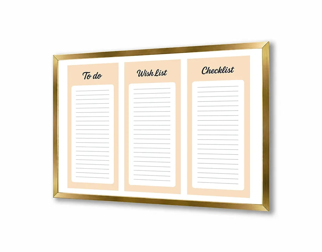 Metall Magnetboard mit hochwertigem Dreifache Wochenplaner orange Design