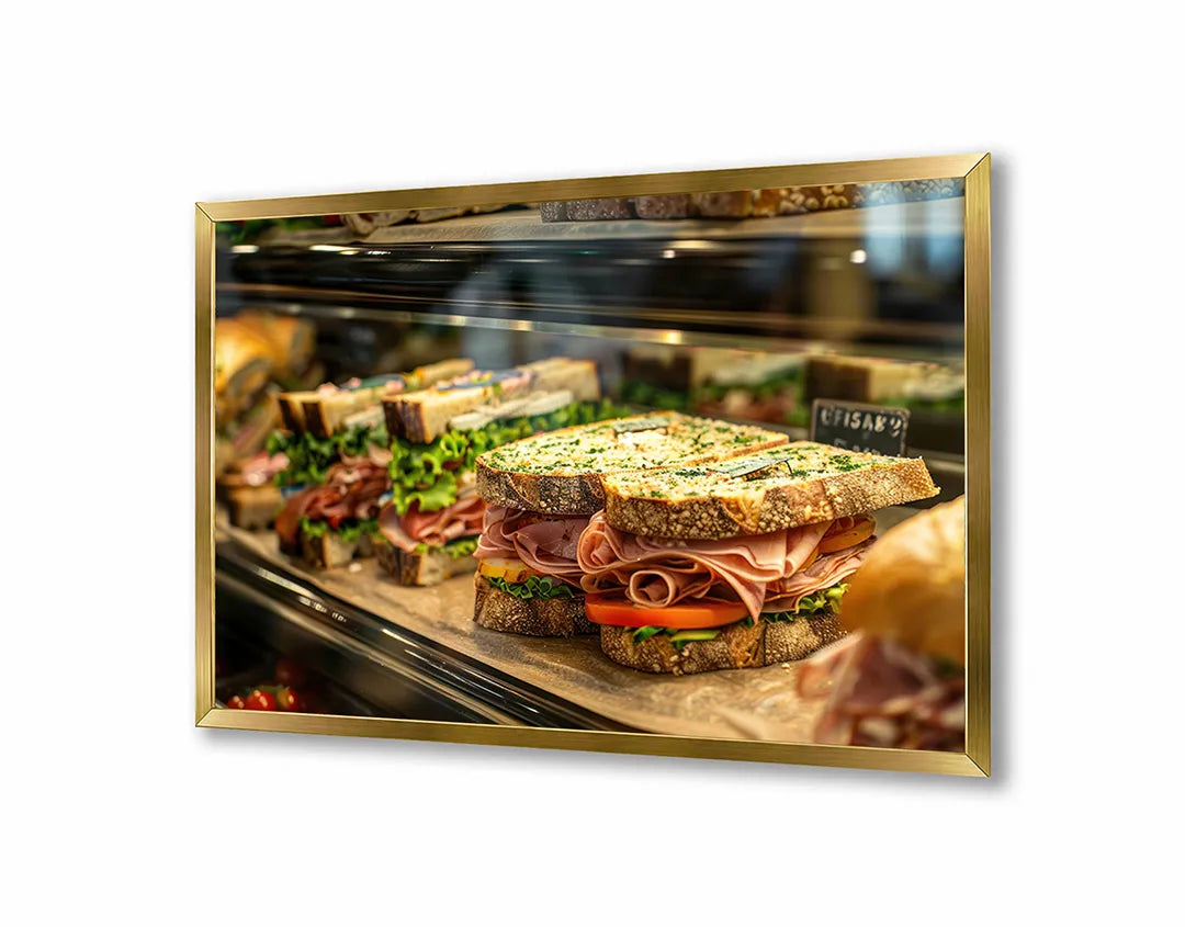 Metall Magnetboard mit hochwertigem Brötchen in Vitrine Design