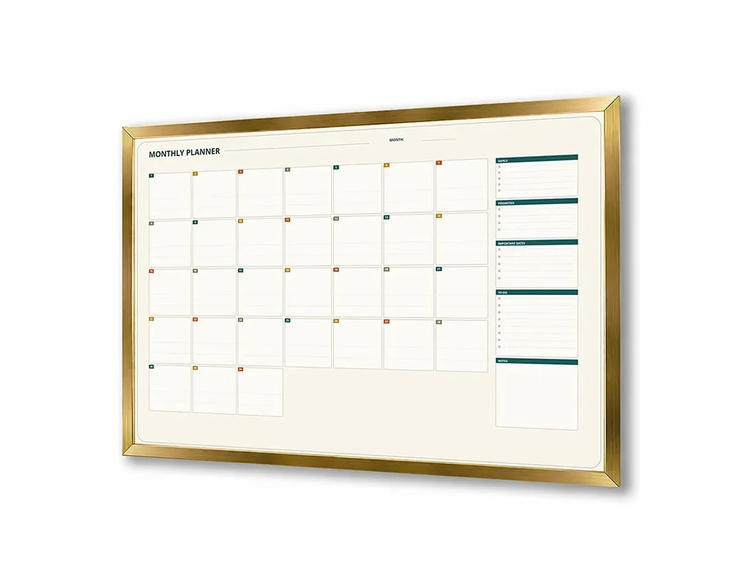Metall Magnetboard mit hochwertigem Blaue Planer Raster Design