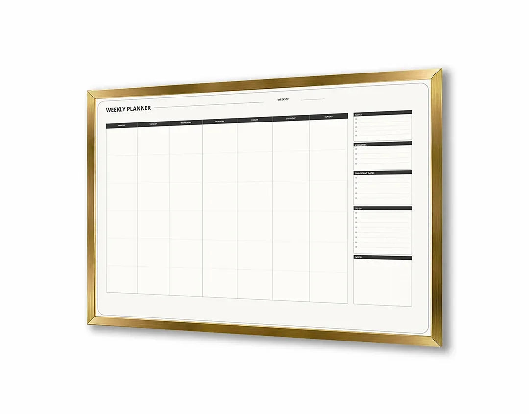 Metall Magnetboard mit hochwertigem Blanco Kalender week Variante Design