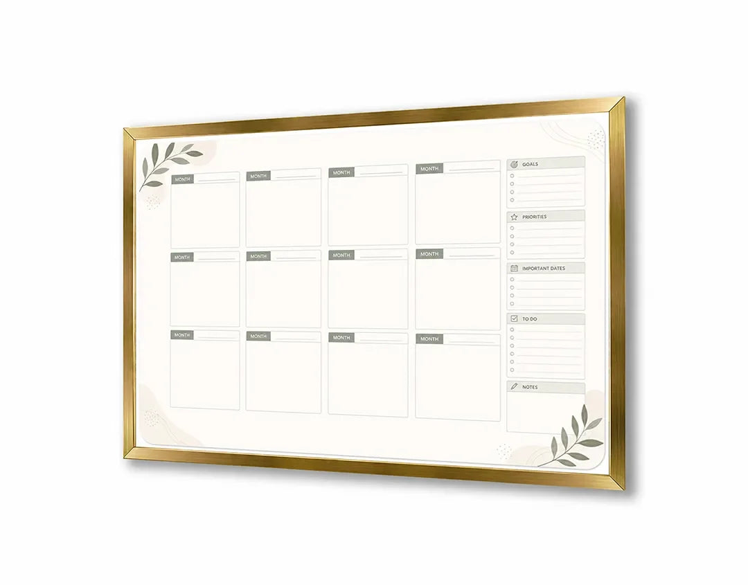 Metall Magnetboard mit hochwertigem Klassische Monatsplaner Design