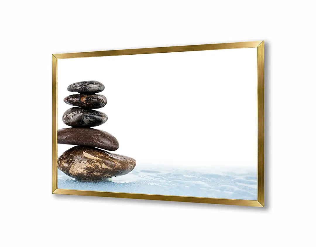 Metall Magnetboard mit hochwertigem Zen Steine auf das Wasser Design